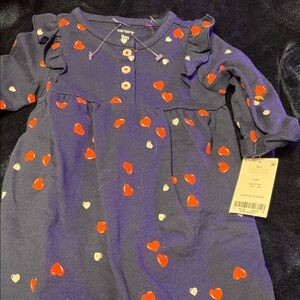 Carter's Blue Dress with Heart Accents